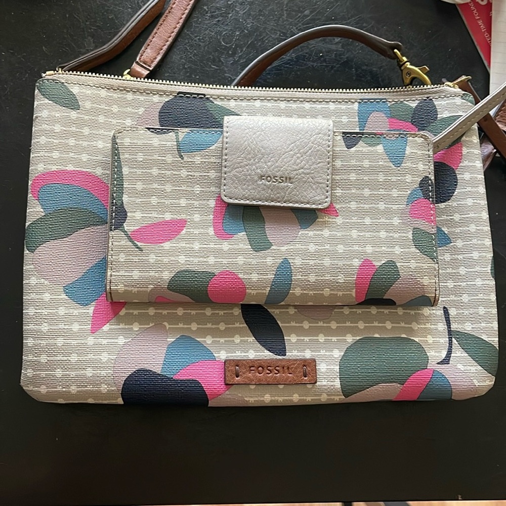 Crossbody fossil bag with the wallet